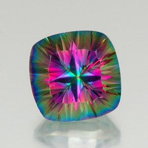 Quarzo mistico Arcobaleno superiore naturale da 17.64 ct, Taglio a cuscino, VS
