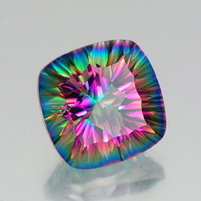 Quarzo mistico Arcobaleno superiore naturale da 15.87 ct, Taglio a cuscino, VVS-VS