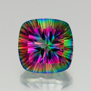 Quarzo mistico Arcobaleno superiore naturale da 16.69 ct, Taglio a cuscino, VVS-VS