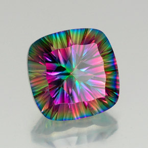 Quarzo mistico Arcobaleno superiore naturale da 16.69 ct, Taglio a cuscino, VVS-VS
