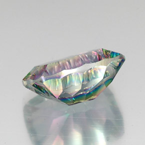 Quarzo mistico naturale multicolore da 18,41 ct, taglio a cuscino, VVS-VS