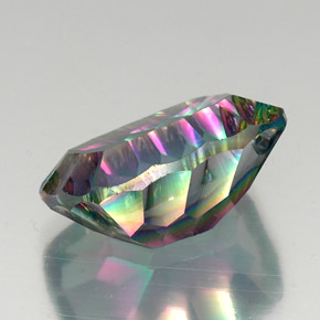 Quarzo mistico naturale multicolore da 19,73 ct, taglio a cuscino, VVS-VS
