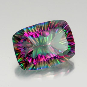 Quarzo mistico Arcobaleno superiore naturale da 18.98 ct, Taglio a cuscino, VVS-VS