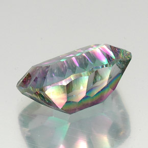 Quarzo mistico naturale multicolore da 19,07 ct, taglio a cuscino, VS