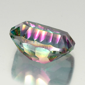 Quarzo mistico naturale multicolore da 22,03 ct, taglio a cuscino, VS