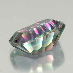 Quarzo mistico naturale multicolore da 19,63 ct, taglio a cuscino, VVS-VS