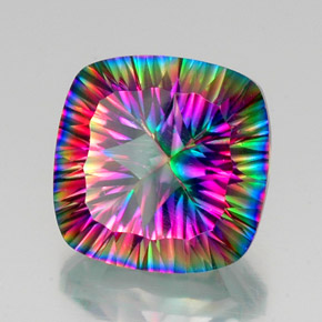 Quarzo mistico Arcobaleno superiore naturale da 16.05 ct, Taglio a cuscino, VVS