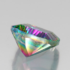 Quarzo mistico Arcobaleno superiore naturale da 15.37 ct, Taglio a cuscino, VS
