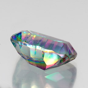 Quarzo mistico naturale multicolore da 19,18 ct, taglio a cuscino, VVS-VS