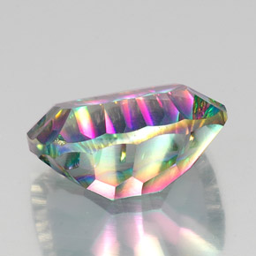 Quarzo mistico naturale multicolore da 20,15 ct, taglio a cuscino, VS