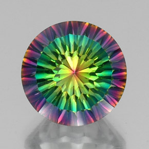 Quarzo mistico Arcobaleno superiore naturale da 9.96 ct, Taglio rotondo, VS