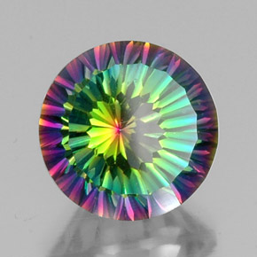 Quarzo mistico Arcobaleno superiore naturale da 9.96 ct, Taglio rotondo, VS