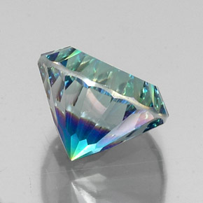 Quarzo mistico naturale multicolore da 10,20 ct, taglio rotondo, VVS-VS