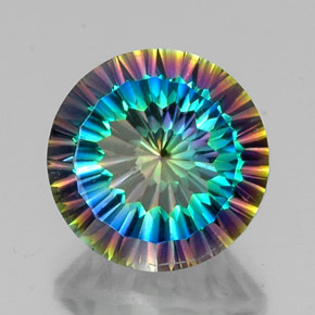 Quarzo mistico Arcobaleno superiore naturale da 9.30 ct, Taglio rotondo, VVS-VS