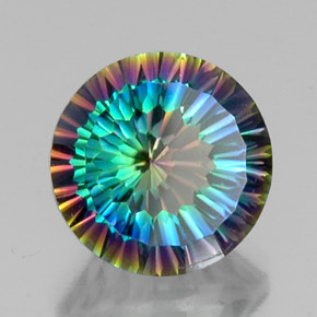 Quarzo mistico Arcobaleno superiore naturale da 9.30 ct, Taglio rotondo, VVS-VS