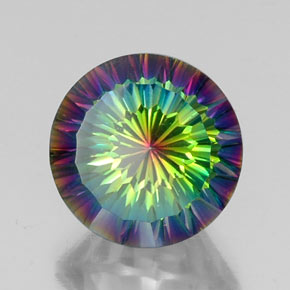 Quarzo mistico Arcobaleno superiore naturale da 10.26 ct, Taglio rotondo, VVS