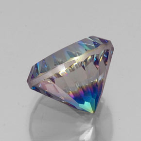 Quarzo mistico naturale multicolore da 10,65 ct, taglio rotondo, VVS-VS