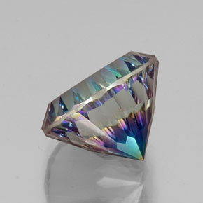 Quarzo mistico Arcobaleno superiore naturale da 10.08 ct, Taglio rotondo, VVS-VS