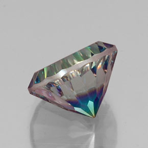 Quarzo mistico naturale multicolore da 9,52 ct, taglio rotondo, VVS-VS