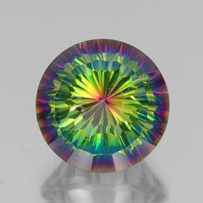 Quarzo mistico naturale multicolore da 10,07 ct, taglio rotondo, VS