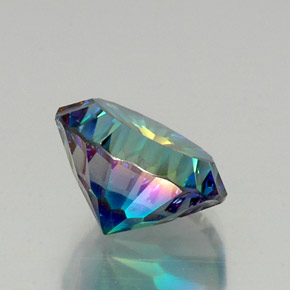 Quarzo mistico naturale multicolore da 8,64 ct, taglio rotondo, VVS-VS
