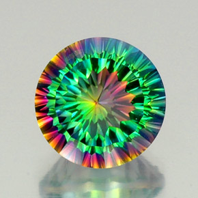 Quarzo mistico Arcobaleno superiore naturale da 10.27 ct, Taglio rotondo, VVS-VS