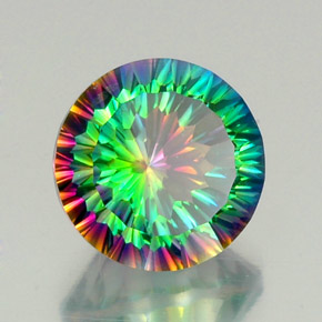 Quarzo mistico Arcobaleno superiore naturale da 10.27 ct, Taglio rotondo, VVS-VS
