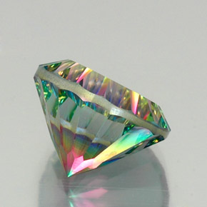 Quarzo mistico naturale multicolore da 12,30 ct, taglio rotondo, VVS