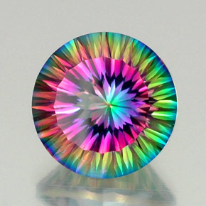 Quarzo mistico Arcobaleno superiore naturale da 11.81 ct, Taglio rotondo, VVS