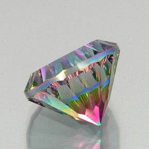 Quarzo mistico naturale multicolore da 12,85 ct, taglio rotondo, VVS