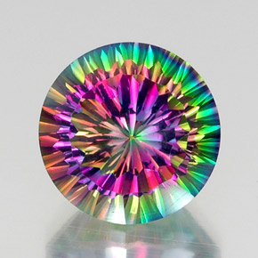 Quarzo mistico Arcobaleno superiore naturale da 11.90 ct, Taglio rotondo, VVS