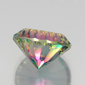 Quarzo mistico naturale multicolore da 11,52 ct, taglio rotondo, VVS-VS