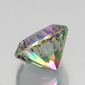 Quarzo mistico Arcobaleno superiore naturale da 12.22 ct, Taglio rotondo, VVS