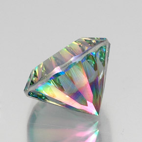 Quarzo mistico naturale multicolore da 12,20 ct, taglio rotondo, VVS