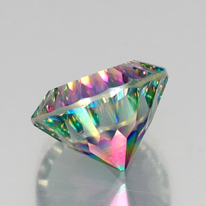 Quarzo mistico naturale multicolore da 11,75 ct, taglio rotondo, VVS
