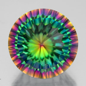 Quarzo mistico Arcobaleno superiore naturale da 9.83 ct, Taglio rotondo, VS