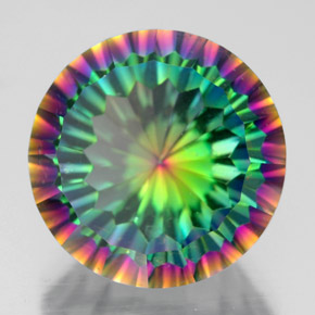 Quarzo mistico Arcobaleno superiore naturale da 9.83 ct, Taglio rotondo, VS