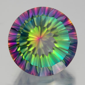 Quarzo mistico Arcobaleno superiore naturale da 10.47 ct, Taglio rotondo, VS