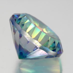 Quarzo mistico naturale multicolore da 9,56 ct, taglio rotondo, VVS-VS