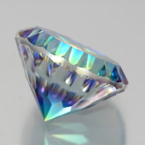 Quarzo mistico naturale multicolore da 9,48 ct, taglio rotondo, VVS