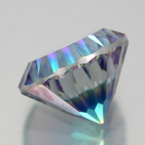 Quarzo mistico naturale multicolore da 10,16 ct, taglio rotondo, VVS-VS