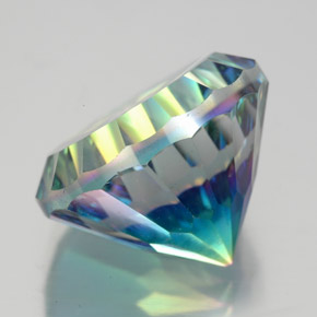 Quarzo mistico naturale multicolore da 10,68 ct, taglio rotondo, VVS-VS