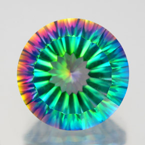 Quarzo mistico Arcobaleno superiore naturale da 9.80 ct, Taglio rotondo, VVS