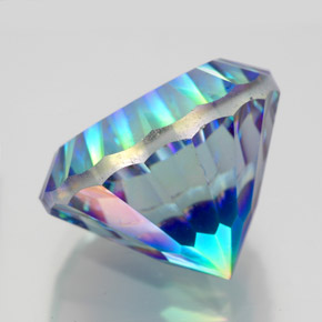 Quarzo mistico naturale multicolore da 10,88 ct, taglio rotondo, VVS