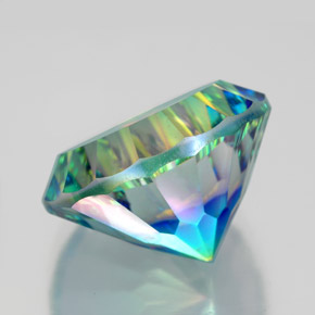 Quarzo mistico naturale multicolore da 9,50 ct, taglio rotondo, VVS-VS