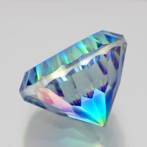 Quarzo mistico Arcobaleno superiore naturale da 10.37 ct, Taglio rotondo, VVS-VS