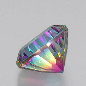 Quarzo mistico Arcobaleno superiore naturale da 12.51 ct, Taglio rotondo, VS