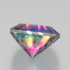 Quarzo mistico naturale multicolore da 11,61 ct, taglio rotondo, VS