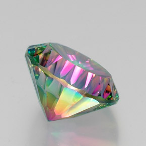 Quarzo mistico Arcobaleno superiore naturale da 11.63 ct, Taglio rotondo, VVS-VS