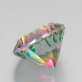 Quarzo mistico naturale multicolore da 12,48 ct, taglio rotondo, VVS-VS